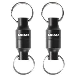 Lixada Magnetic Net Release Holder Fishing Zinger Retractors Fly Fishing Net Keeper Magnet Clip Landing Net Connector with Coil Carabiner Clip Magnetic Net Release