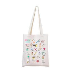 MNIGIU Craftier Gift Artist Gift Art and Craft Tote Bag Art Lover Gift Crafting Lover Gift