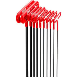 Eklind Tool EKLIND 53910 Cushion Grip Hex T-Key allen wrench - 10pc set SAE Inch Sizes 3/32-3/8 9in series
