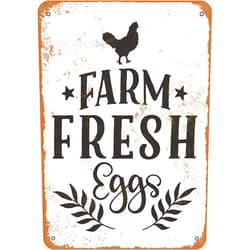 Nxsbns Farm Fresh Eggs Metal Tin Sign 12 X 8 Inches Vintage Wall Decor