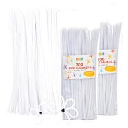 Bright Creations 400 Pieces White Pipe Cleaners Chenille Stems (6 mm x 12 inches Pipe Cleaner) DIY Art Creative Craft Decorations