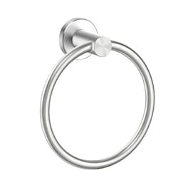 FORIOUS Brushed Nickel Towel Ring, SUS304 Stainless Steel Hand Towel Holder for Bathroom Wall Mounted, Modern Towel Hanger, Towel Rack Round, Ring Towel Holder Ideal for Bath, Kitchen, RV