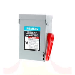 Siemens GNF321A 30-Amp, 3-Pole, 240V General Duty Compact Series Safety Switch, Non-Fusible, Indoor