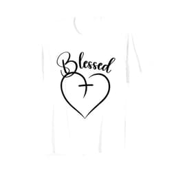 Maria's Jesus Has My Back Faith Tees Blessed Heart Cross Jesus Has My Back Faith Christian T-Shirt