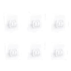 Furnrubden KONAMO NA 6 Pcs Adhesive Sticker Hooks Adhesive Shower Shelf Bathroom Accessories for Shower Caddy Basket Bathroom Shelf 6 * 6cm
