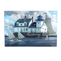SHENGMAOpost Buffalo Games - Charles Wysocki - Rockland Breakwater Light Canvas Poster Bedroom Decor Office Room Decor Gift Unframe-style 12x08inch(30x20cm)
