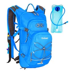Goloni Hydration Backpack,Lightweight Hiking Backpack with 2L Water Bladder,Water Backpack for Biking, Running, Festival