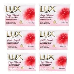 Lux Bundle of 6 Lux Soft Touch Soap 85g x 6 Bars