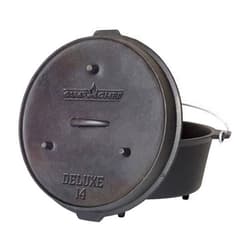 Camp Chef Deluxe 14 Dutch Oven - Cast Iron Dutch Oven with Lid & Lid Lifter for Indoor & Outdoor Cooking - 12 Quarts