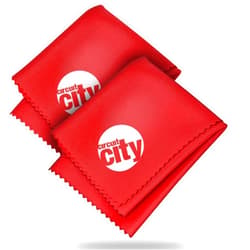 Circuit City (2 Pack) Circuit City Premium Microfiber Cleaning Cloths for Tablets, Cell Phones, Laptops, LCD TV Screens, Lenses, and More (Red)