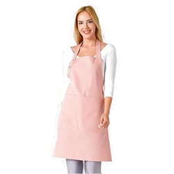 TOSHE Kitchen Apron Waterdrop Resistant Cotton Apron with adjustable Aprons for Women with Pockets 10 Color option Cooking Powder Pink Apron (Powder Pink)