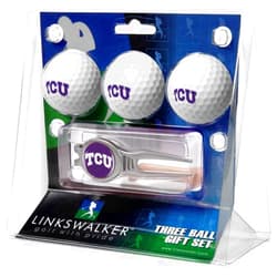 LinksWalker Collegiate Regulation Size 3 Golf Ball Gift Pack with Kool Divot Tool