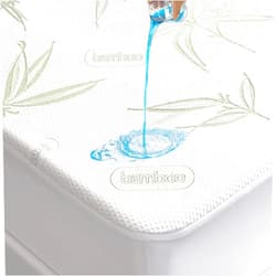 Parkdeny Queen Size Waterproof Mattress Protector, Premium Cooling Viscose from Bamboo Mattress Pad, Breathable, Noiseless, Cooling & Machine-Washable Bed Cover with 21