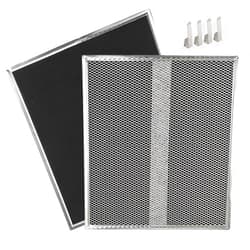 Gertrdti S97020466 Range Hood Non-Ducted Filter Replacement, Compatible with Broan HPF30 Charcoal Filter Type XC, For Broan-Nutone Series Range Hood Filter, Traps Odors & Grease(with Clips)-2 Pack