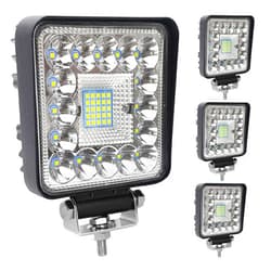 MUVKQC LED Tractor Lights,4.5INCH 123W LED Spot Lights for Truck,4pcs 10000lm 12V 24V Square LED Work Light Offroad Lights for Boats Trailer ATV UTV SUV RV OTR