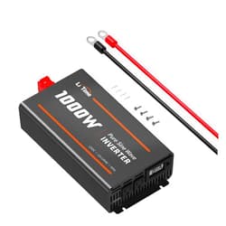 LiTime 1000W Pure Sine Wave Inverter 12V DC to 120V AC Converter for Home, RV, Truck, Camping, Off-Grid Solar Power Inverter with LCD Display Showing Real-time Status, Surge 2000W