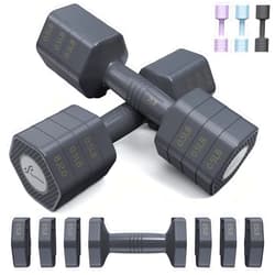 Sportneer Adjustable Dumbbells Hand Weights Set: Sportneer 4 In 1 Weight Each 2lb 3lb 4lb 5lb Free Weights Dumbbells Set for Women Fast Adjust Dumbbell Set for Men Home Gym Workout Strength Training Exercise