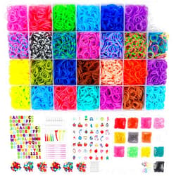 Inscraft 21900+ Loom Bands Refill Kit with Organizer, 20000+ Rubber Bands in 41 Colors, 1000 Clips,280 Beads, 5 Tassels, 5 Crochet Hooks and More, Bracelet Making Set for Girls Boys Christmas Gift
