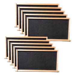 BeeCastle 10 Pack Beehive Frames and Wax Foundations for Deep Brood Bee Hives with Wooden Bee Hive Frames and 100% Beeswax Coated Foundations, 9-1/8-Inch (Black)