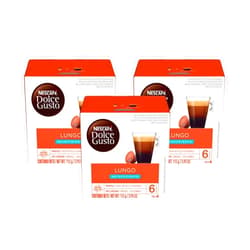 NESCAFÉ DOLCE GUSTO Nescafe Dolce Gusto Coffee Pods, Lungo Decaffeinato, 16 capsules, Pack of 3