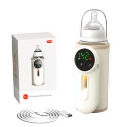 VVU&CCO Fast Heating Portable Bottle Warmer for Travel,Monitor Milk Volume,Leak-Proof,Fast Charging&Cordless,Can Use While Charging,Keep Nutrition Bottle Warmer on The Go