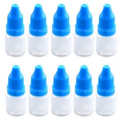 T Tulead 7ML Blue Dropper Bottles Squeezable Dropper Bottle Flexible Mini Dropper Bottle Plastic Empty Bottle 10PCS