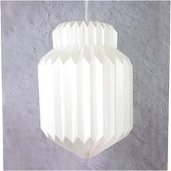 Studio pleat LLC PENDULUM L - origami, paper lamp, pendant shade, indian, white, modern, japandi, scandinavian design, ecofriendly, minimalist