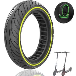 Felixstory 8.5x2.0 Solid Tire, Nighttime luminous Design, 50/75-6.1 8 1/2x2 Inch Replacement Tire, Fit for Wheelspeed Primer Hiboy S2 Electric Scooter, Explosion-Proof Tubeless Tire, Green 1pc