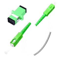 NewMainOne Fiber Optic Internet Cable，SC/APC to SC/APC Armored Single Mode Patch Cable,Fiber Optic Jumper Optical Patch Cord - SIMPLEX - 9/125um - OS1/OS2 Compatible, LSZH White,1M/3ft