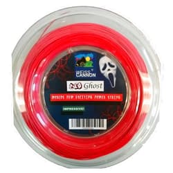 Weiss CANNON Red Ghost Tennis String - 18G/1.18mm (neon red) - 660ft - 200m Reel