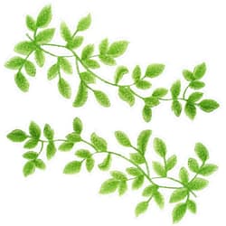 OIIKI 1 Pairs 3D Lace Forest Leaves Vine Patches Decoration, Green Sewing Embroidery Leaf Pattern Appliques, Bohemian Shoulder Collar Embellishment Costume Crafts Trims -2PCS