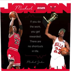 Trends International 2025 Michael Jordan Wall Calendar