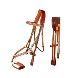 ExionPro Exion Designer Soft Lined Figure 8 English Bridle for Horses | Anatomic Broad Monocrown head Piece | Adjustable Noseband with Jaw Pad and Rubber Rein | Horses Jumping Bridle