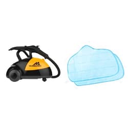 McCulloch MC1275 Heavy-Duty Steam Cleaner & Steamfast Replacement Microfiber Mop Pad for Steamfast SF-275/SF-370 and McCulloch MC1275 (2-Pack)