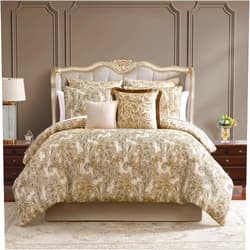 Waterford Arden 8 Piece Queen Comforter Set, Beige