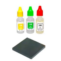 PuriTEST 10k/14k/18k Gold Test Acid Solutions Tester Kit Detect Metals Scrap Jewelry + PRO 2x2