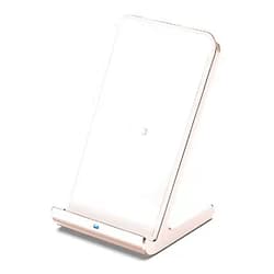 Vebach Fast Wireless Charger Aluminum Frame,Merak1 USB C Qi Certified Wireless Charging Stand,7.5W for iPhone 13 Pro Max/12 Pro Max/XS/XR/X/8Plus,10W for Galaxy S10/S10Plus/S10E/S9/S8 - Golden A.Rose Gold