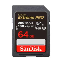 SanDisk 64GB Extreme PRO SDXC UHS-II Memory Card - C10, U3, V60, 6K, 4K UHD, SD Card - SDSDXEP-064G-GN4IN