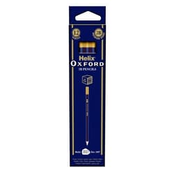 Helix Oxford 2B Grade Graphite Pencils (Pack of 12) with Plastic Free Packaging 856401