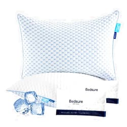 Bedsure Cooling Shredded Memory Foam Pillows - Firm Pillows Queen Size Set of 2, Premium Rayon Derived from Bamboo Queen Pillows with Adjustable Loft for Side, Back, Stomach and Hot Sleepers