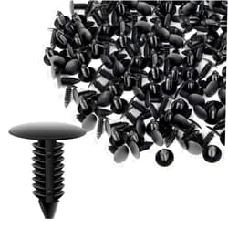 GOOACC Nylon Bumper Fastener Rivet Clips Fender& Bumper Shield Retainer for GM, Ford & Chrysler 7mm Hole Retainer Auto Body Clips - 100PCS