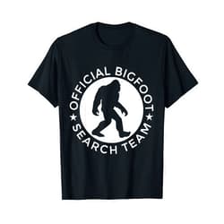 Shirtbooth: Bigfoot Yeti Sasquatch Cryptid Official Bigfoot Search Team - Funny Sasquatch Cryptid Yeti T-Shirt
