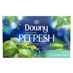 Downy Infusions Fabric Softener Dryer Sheets, Refresh, Birch Water & Botanicals 160 count