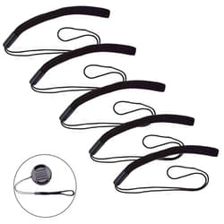 ULBTER 5 Pack Elastic Lens Cap Keeper Lens Cover Leash Prevent Lens Cap Lost Compatible with Canon/Nikon/Sony/Fujifilm/Olympus/Panasonic DSLR SLR Camera and More