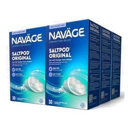 Navage SaltPod Bundle 6 30-Packs (180 SaltPods) Salt Pod Refills Only - Exclusively Designed for The Nasal Irrigation System - Sinus Rinse and Saline Pods for Fast and Soothing Relief