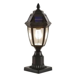 BOXCUPIN Solar Post Lights Outdoor 1 Pack, Motion Sensor Solar Lamp Post Lights with Pier Mount Base, Waterproof Outdoor Post Lights for Garden Wood Fence Deck, Black, BXOWLS12