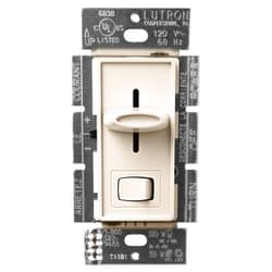 Lutron Skylark LED+ Dimmer Switch for Dimmable LED, Halogen and Incandescent Bulbs | 150W/Single-Pole or 3-Way | SCL-153P-LA | Light Almond