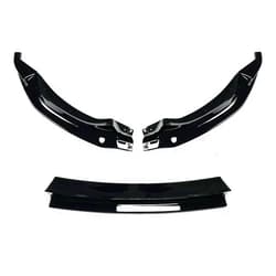 FLBGMXKZ Compatible with BMW M3 F80 M4 F82 F83 2015-2020 3Pcs Car Front Bumper Lip Spoiler Splitter Diffuser Splitter Cover Gurad Body Kits Tuning(Gloss Black)