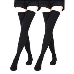 SATINIOR Extra Long Socks Thigh High Cotton Socks Extra Long Knee Boot Stockings for Women