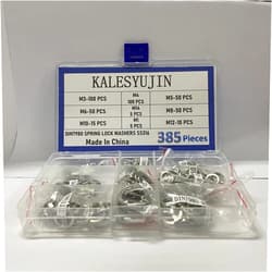 KALESYUJIN-385PCS DIN7980 Spring Lock WASHERS SS316 Stainless Steel (M3-M16)